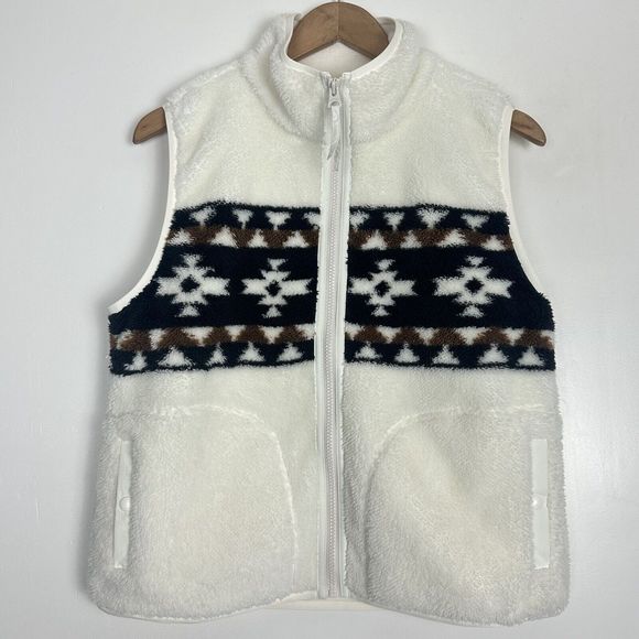 FAHERTY B.yellowtail High Pile Fleece Vest In Great Plains size M - Picture 2 of 16